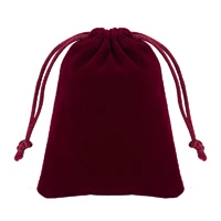 Dark Red Маленькие Мешочки для бижутерии 7x9 см шнурок бархатные мешочки для упаковки ювелирных изделий мешки высокого качества Рождественский Подарочный мешок 50 шт - Цвет: Dark Red
