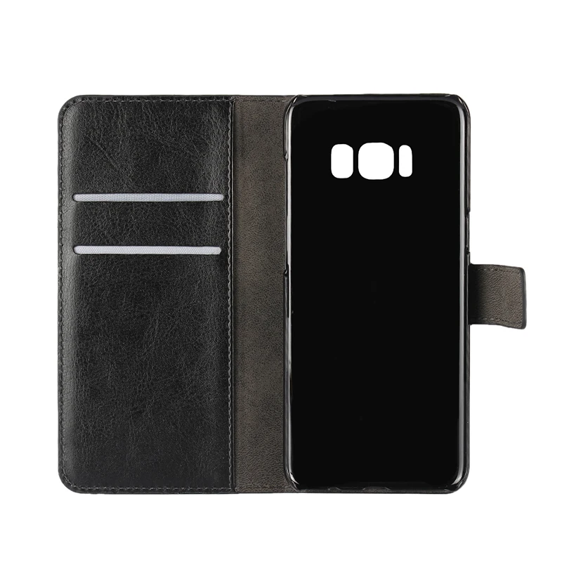 Luxury Leather Flip Cover For Samsuang Galaxy S8 S8Plus Vintage Wallet With Card Pocket S8+ 5.8 6.2 | Мобильные телефоны и