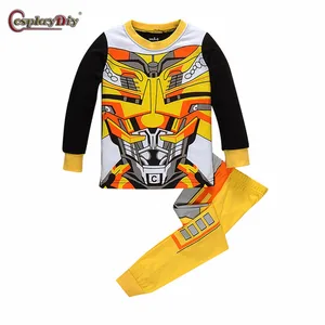 Пижама для мальчиков и девочек Cosplaydiy, хлопковая, с принтом, Трансформеры супергерой
