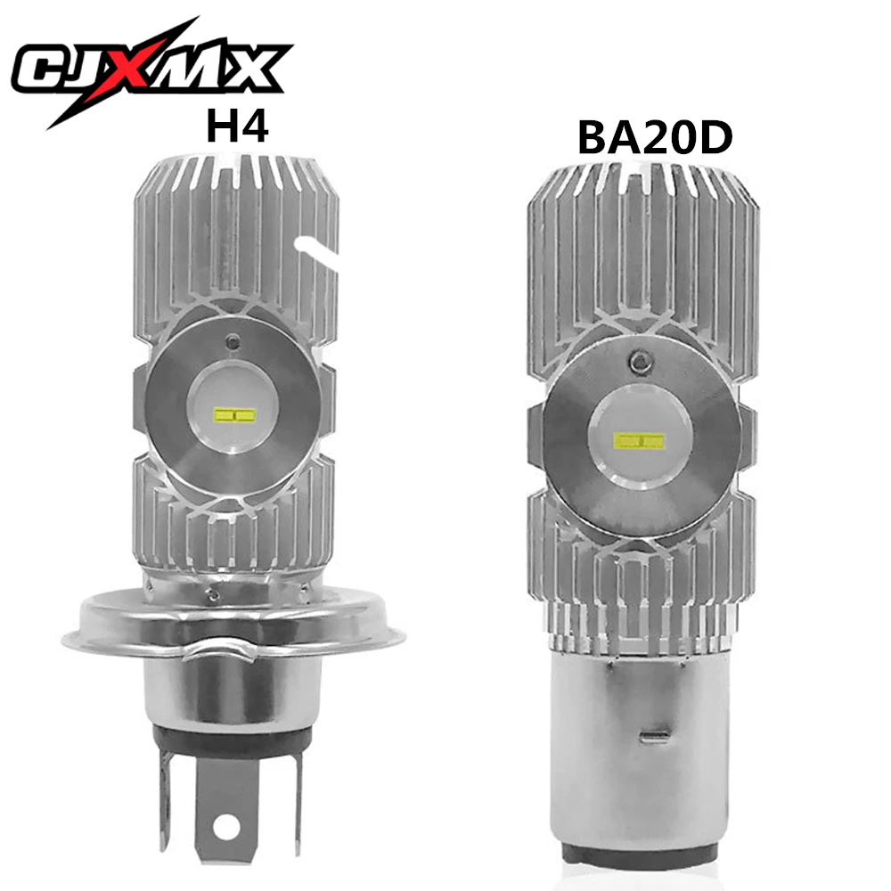 CJXMX H4 H6 светодиодный передняя фара мотоцикла 1600LM BA20D H/L лампы скутер вездеход