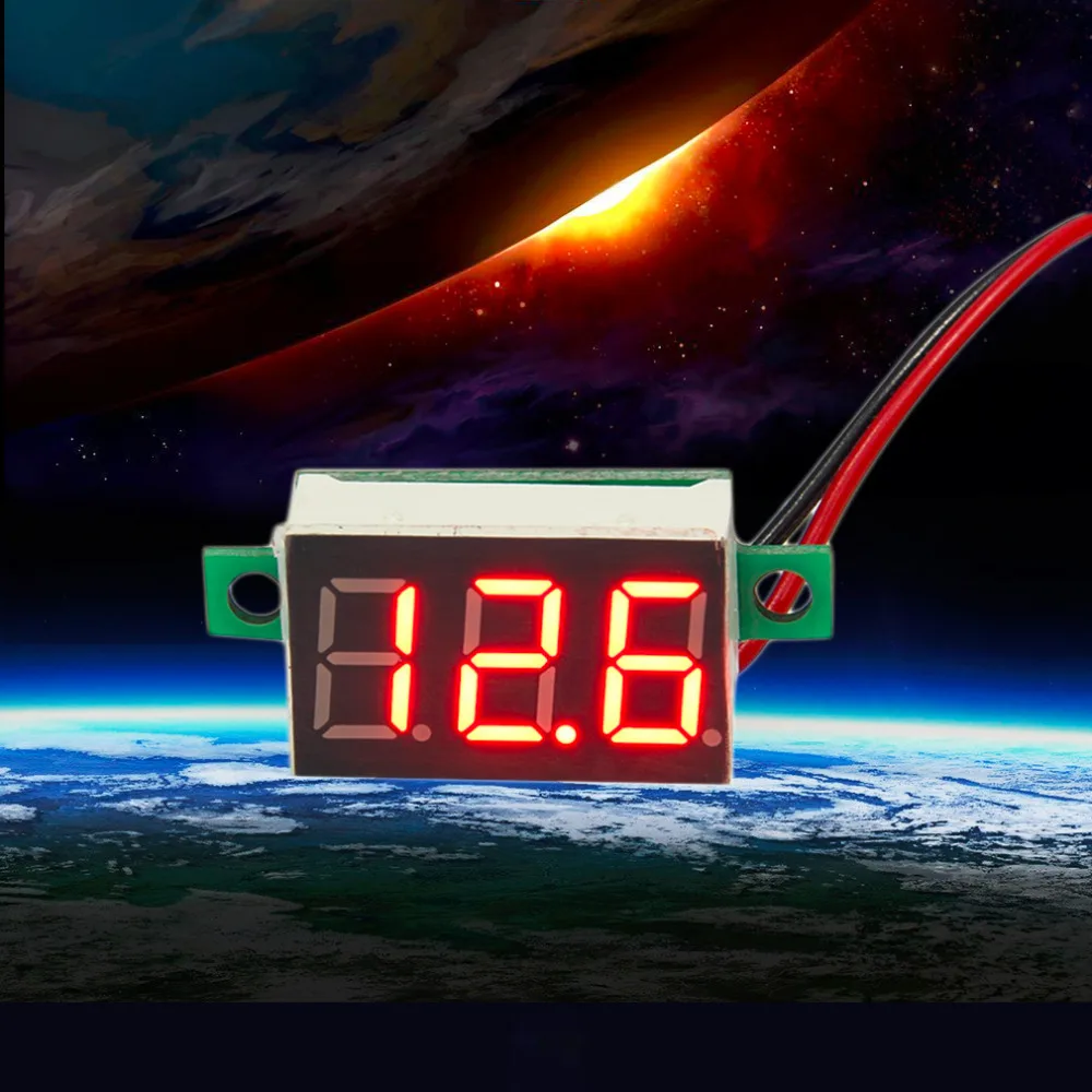 Цифровой Мини вольтметр ACEHE 2 шт. 4 5 ~ 30 В Красный светодиодный дисплей измеритель