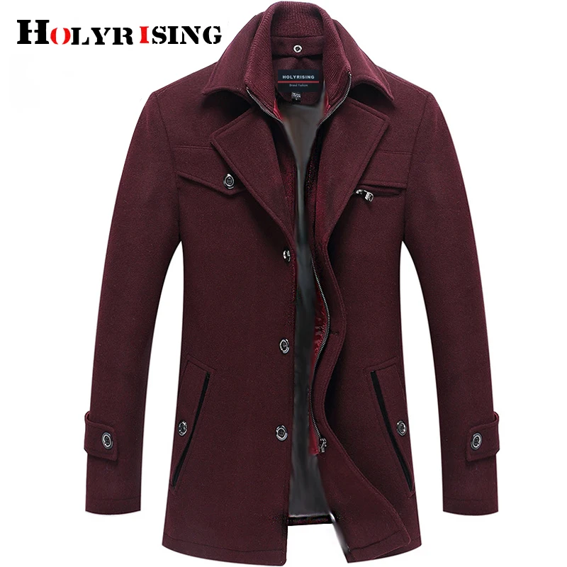 Holyrising Мужская куртка и пальто новое шерстяное Пальто Повседневное модное