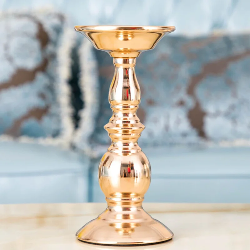 Metal Candle Holder Flower Vase Bronze Candelabra Fashion Wedding Stand Exquisite Candlestick Table Home Christmas Decor | Дом и сад