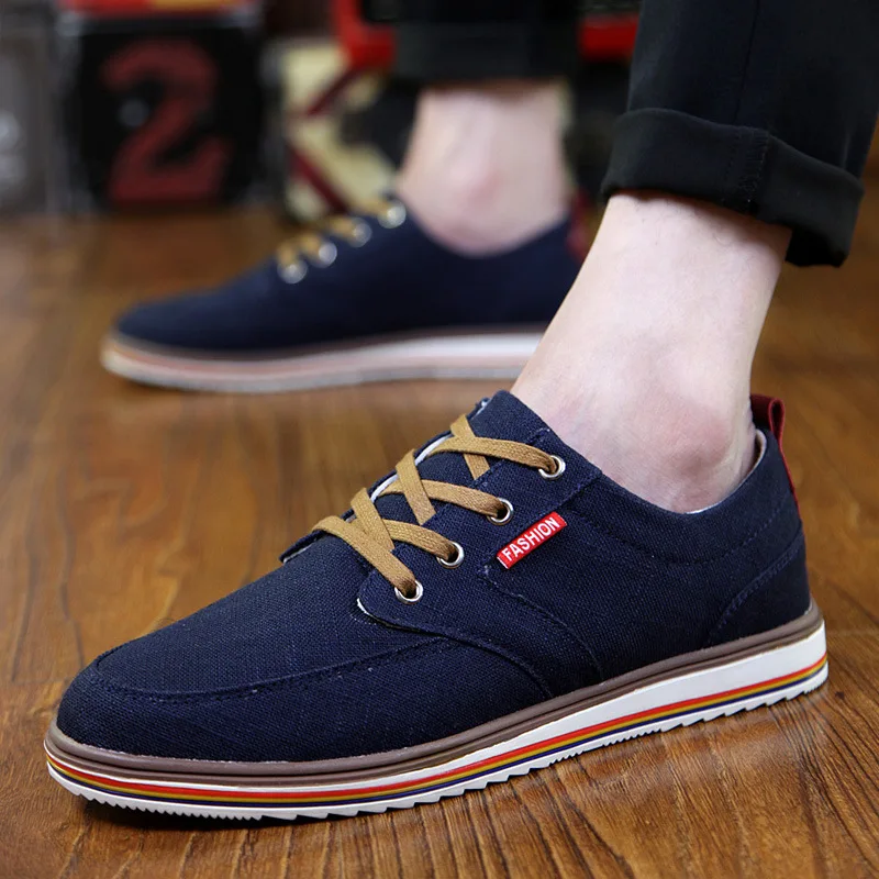 Мужская парусиновая повседневная обувь мужские весенне-осенние массажные
