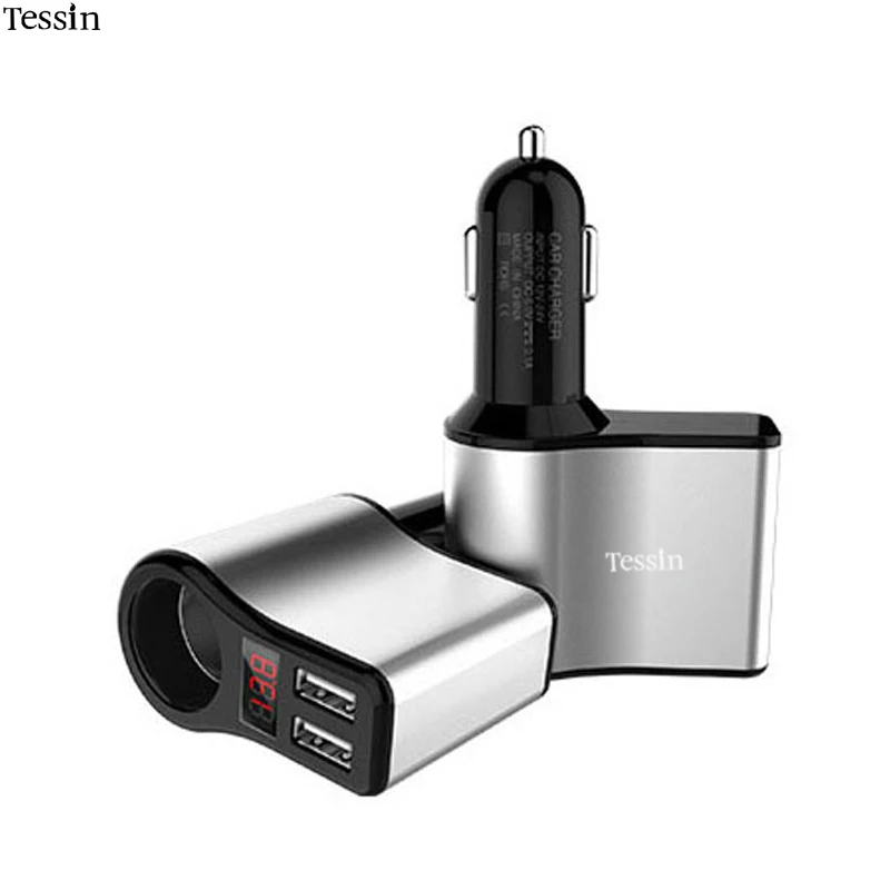 Автомобильное зарядное устройство INGMAYA с 2 USB-портами и светодиодным индикатором напряжения 3,1 А