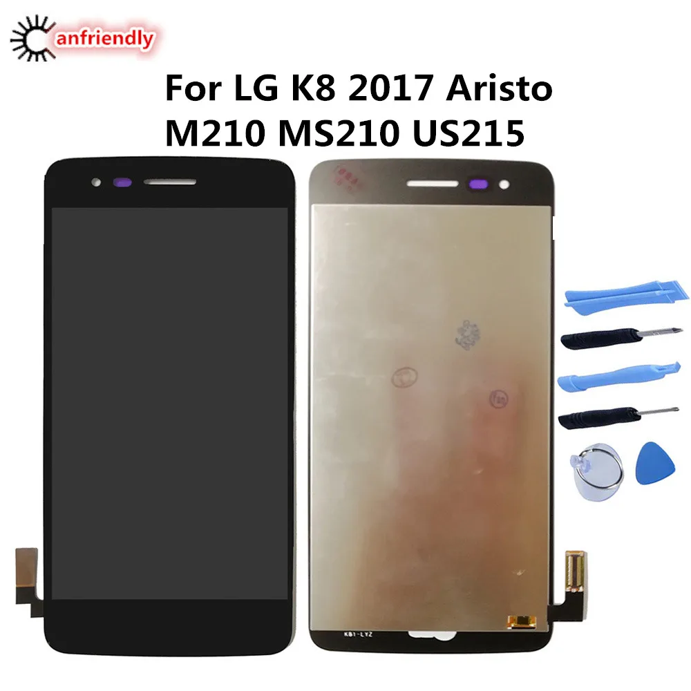 Для LG K8 2017 X240 Aristo M210 MS210 M200M US215 ЖК дисплей + кодирующий преобразователь сенсорного