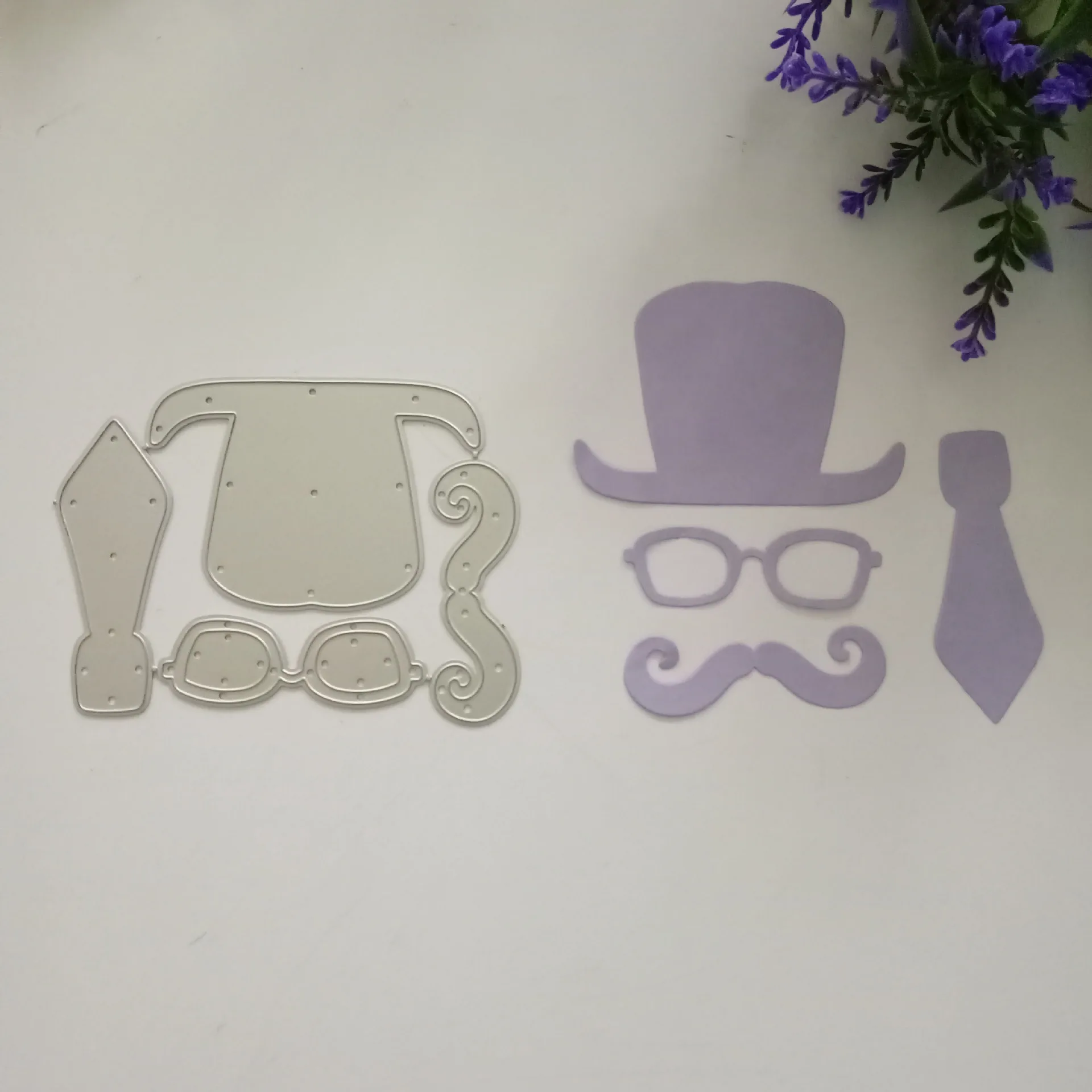 4 шт. шляпа/борода джентльмена формы металла резки штампы Трафаретный