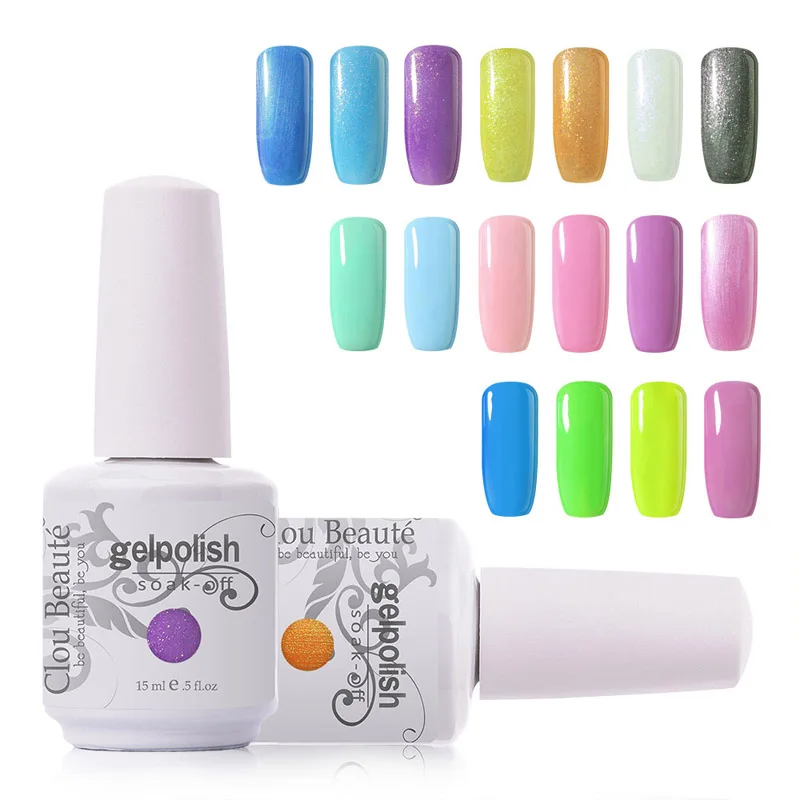 Гель лак для ногтей clou beaute 1 цвет 15 мл УФ гель светодиодная лампа ногтей|gel polish soak