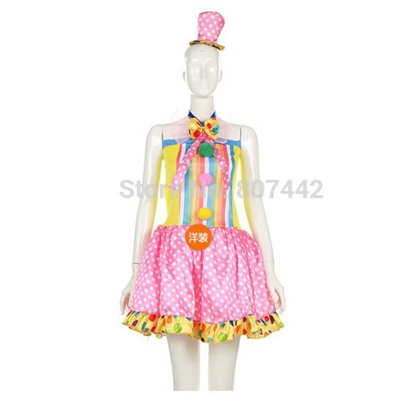 

Beautiful Girl Women Clown Costume Stage Performances Masquerade Performance Clothing Home Holiday Party Dresses