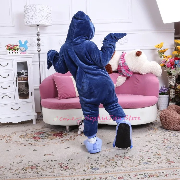 2014 аниме Акула животных для Детские пижамы комбинезон девочек и мальчиков на