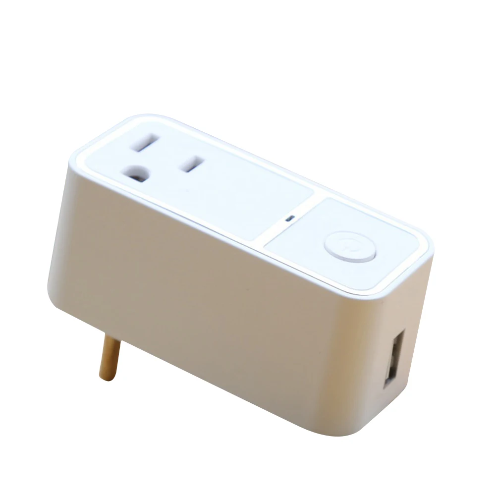 10A APP Control Smart Socket Practical Retardant Shell USB Output Wireless General WIFI Mini Voice US Plug | Электроника