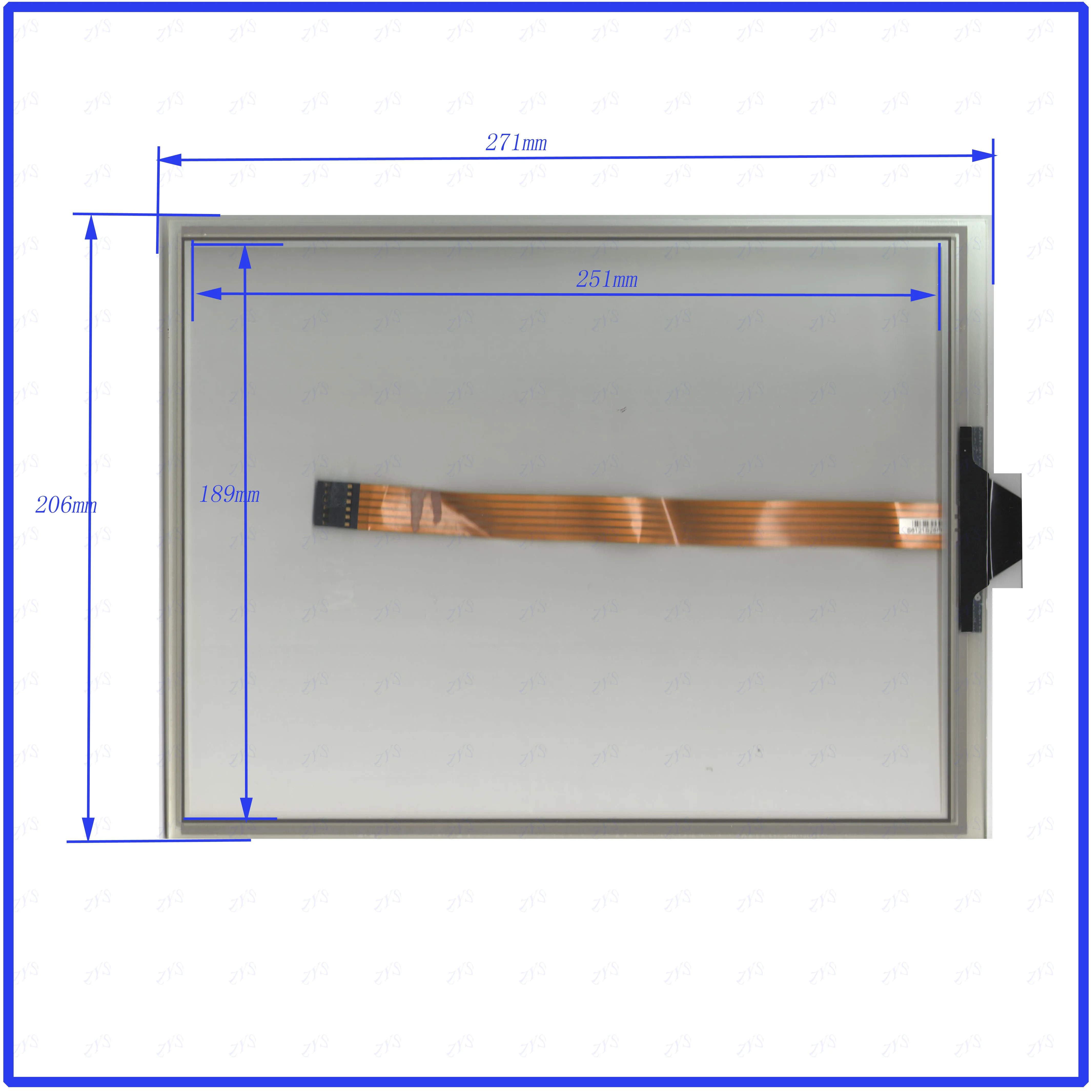 ZhiYuSun TT27460A10, 10,4 дюйма, 6 проводов, резистивная сенсорная панель, 271*206 мм, экран навигатора, 271 мм * 206 мм, стеклянный сенсорный датчик