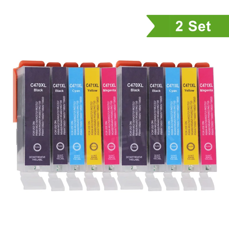 C470-2Set Plavetink для canon 470 471 PGI470 PGI-470 CLI-471 картридж для принтера canon PIXMA MG5740 MG6840 MG6840 MG 5740 TS5040 - Цвет: C470-2Set