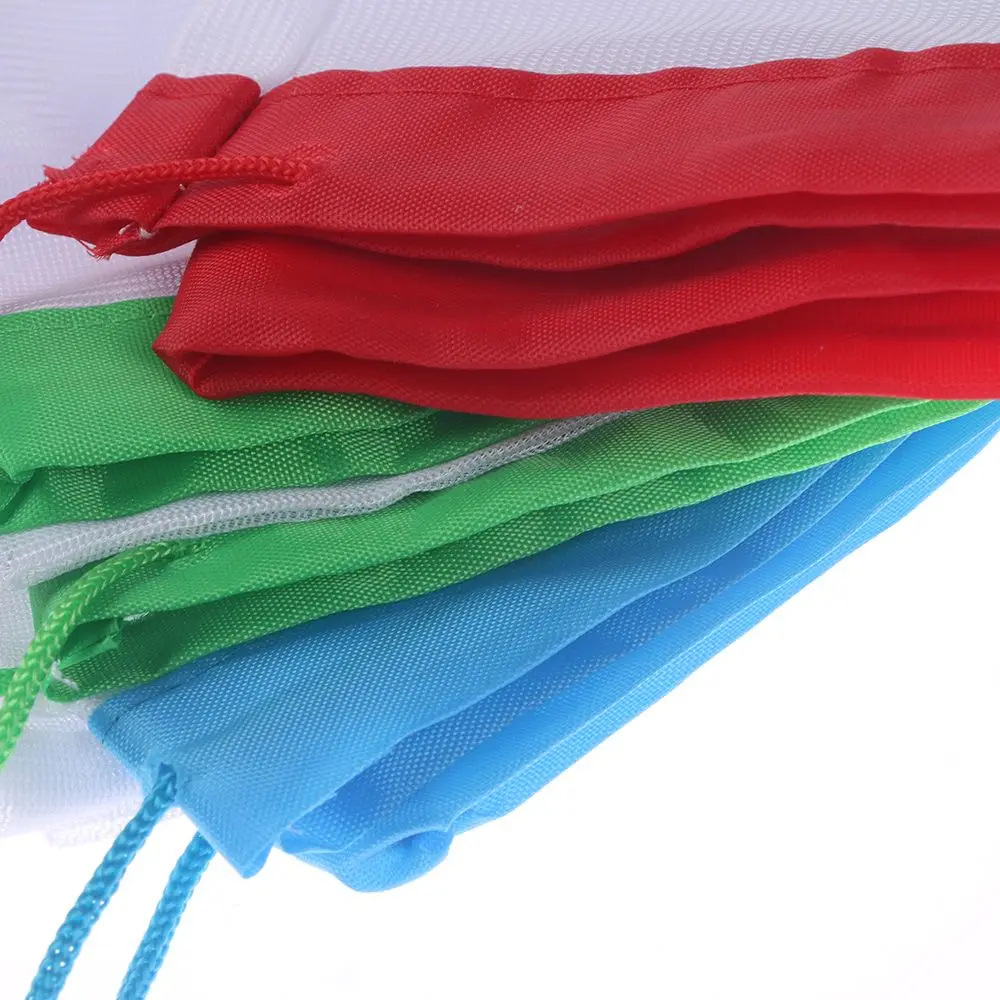

5pcs/lot Reusable Mesh Produce Bags Vegetable Fruit Toys Storage Pouch Double-Stitched Grocery Organizer Shopping Bag Handbag