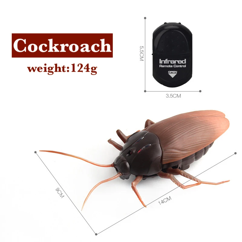 Cockroach Инфракрасный Радиоуправляемый пульт дистанционного управления, набор игрушек для детей, взрослых, умный таракан, паук, муравей, шалость, шутки, радио, насекомое, для мальчиков, 1 шт - Цвет: Cockroach