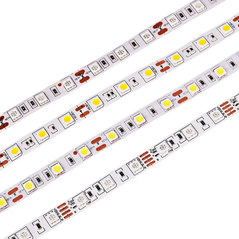 DC 12V 5M Светодиодные ленты 5050 SMD 60 Светодиодный s/M гибкая Nonwaterproof светодиодный Диодная лента высокое качество SMD светодиодный лента для украшения дома