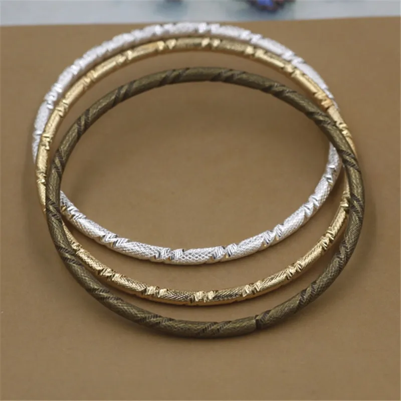 63 мм Круглый браслет золотого серебряного цвета античный бронзового винтажный