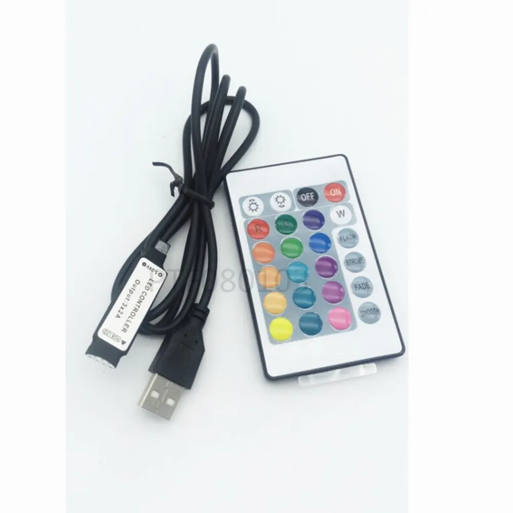 3 шт. USB RGB пульт дистанционного управления 5 24 В IR 24key беспроводной светодиодный