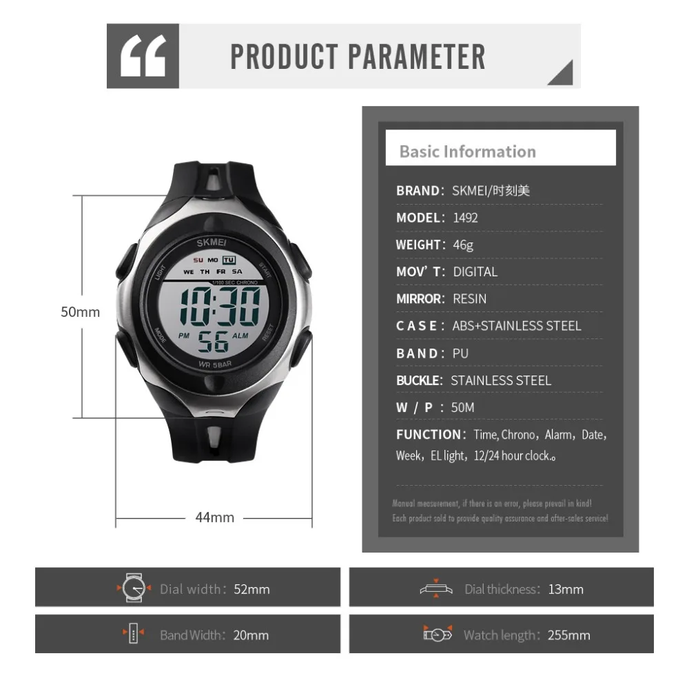 

SKMEI New Outdoor Sports Watches Luxury Brand Digital Watch 50M Waterproof Chronograph Military Wrist Watch Relogio Masculino