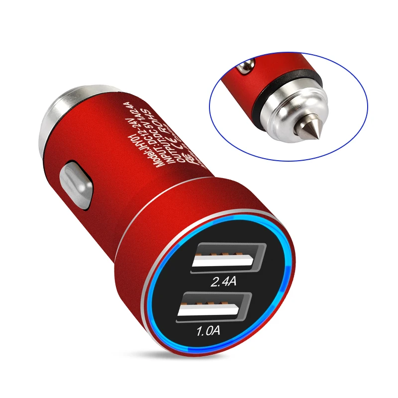 Автомобильное зарядное устройство USB со светодиодным экраном умное