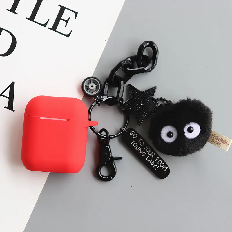 Симпатичные Susuwatari Струны для airpods наушники мягкая сумка Универсальный телефон