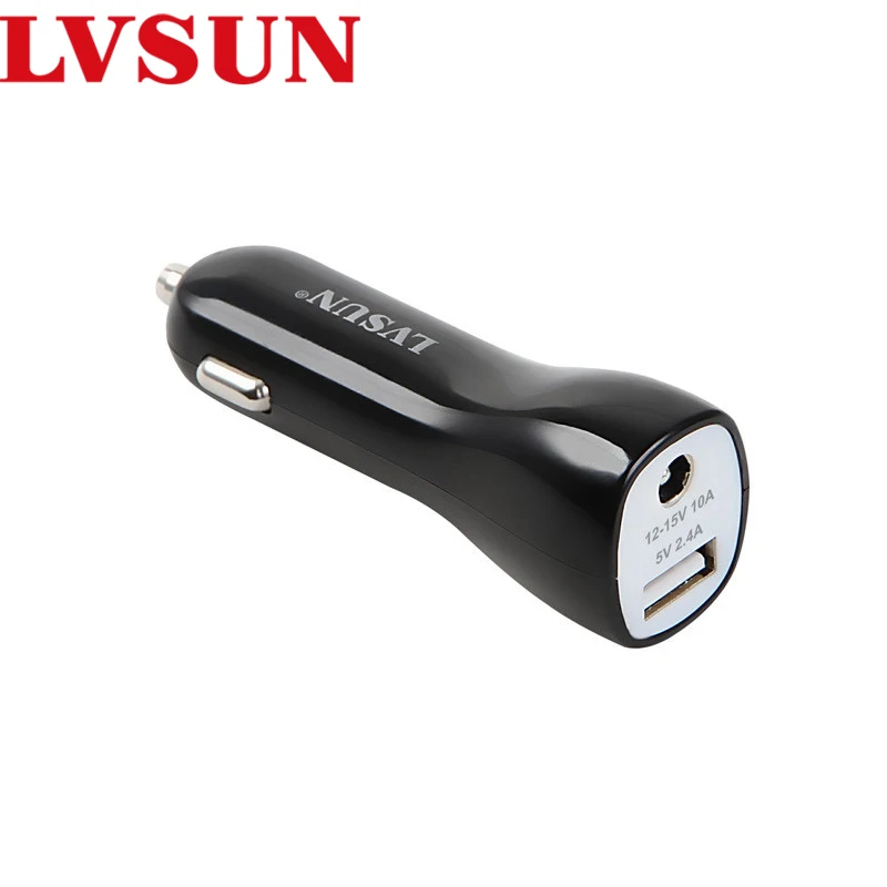 LVSUN (DC & USB) 5 v 2.4A 2 Potable Mini USB Автомобильное зарядное устройство DC адаптер 12 W для Ipad Ipod