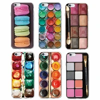 3d watercolors set paint palette cake makeup macaron phone case for iphone 11 12 13pro max 7 8plus xs max colorful phone cover