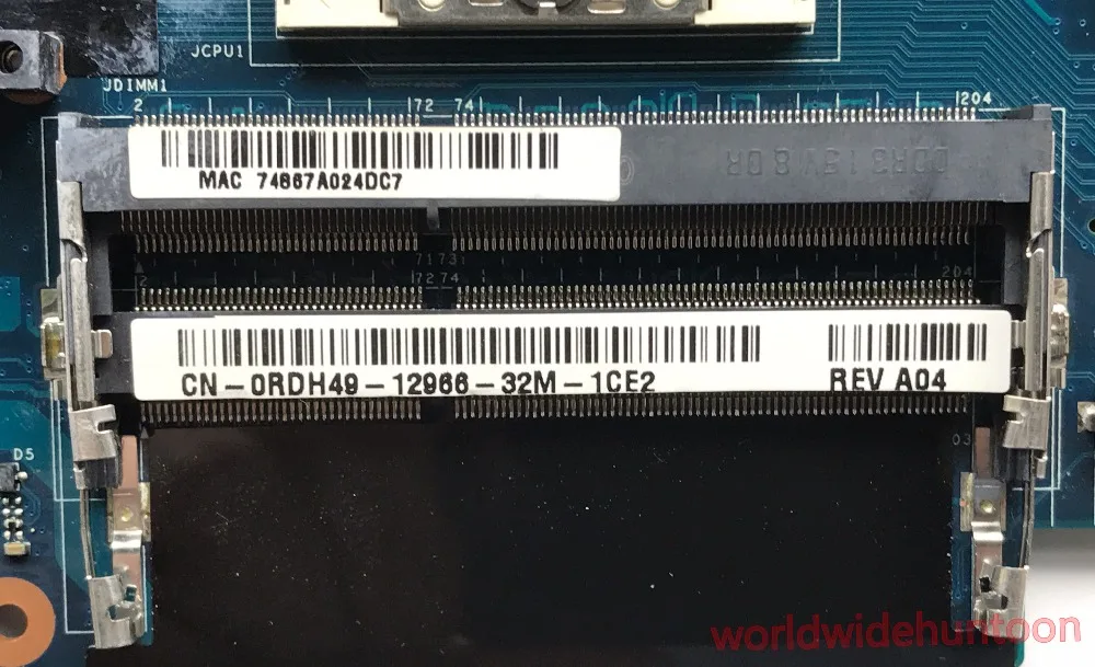 Стильная материнская плата для ноутбука Dell Vostro 3560 чипсет HM77 P/N CN 0RDH49 QCL00 LA 8241P 216