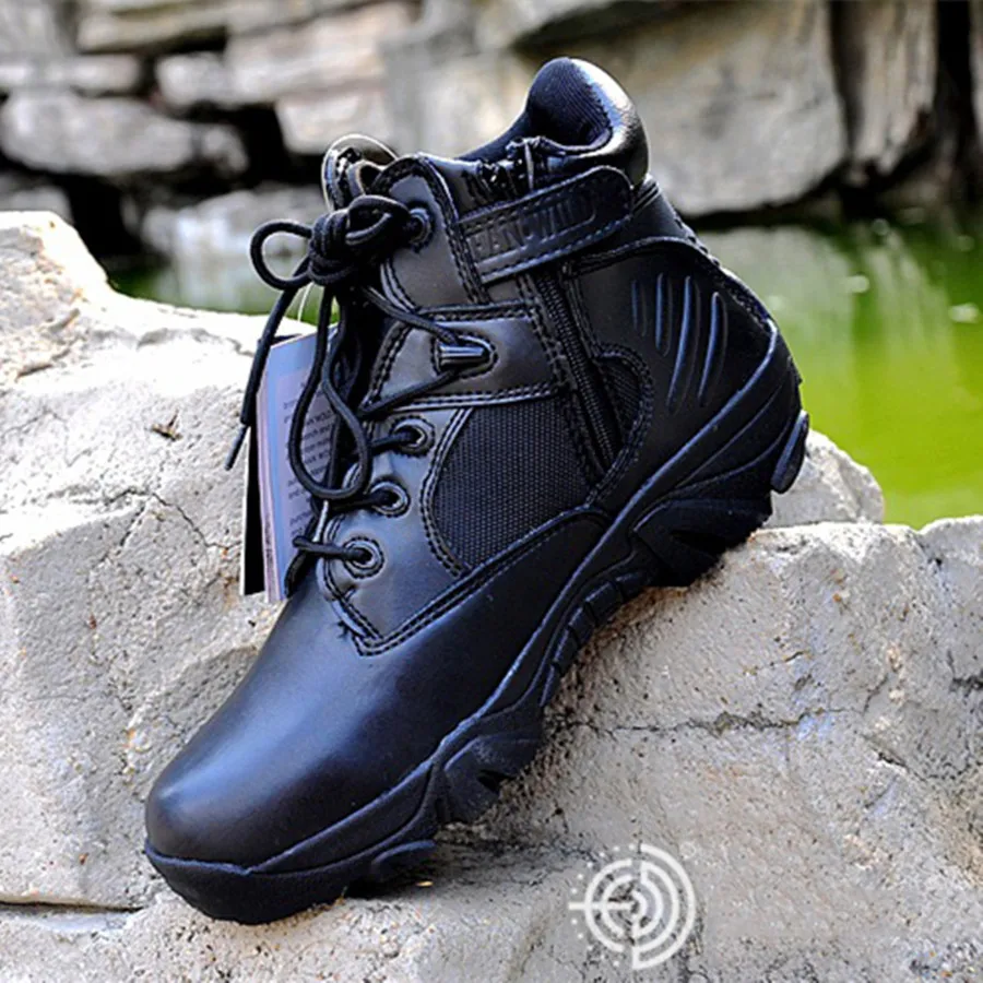 Ботинки мужские на шнуровке уличная одежда удобные круглый носок 4 цвета