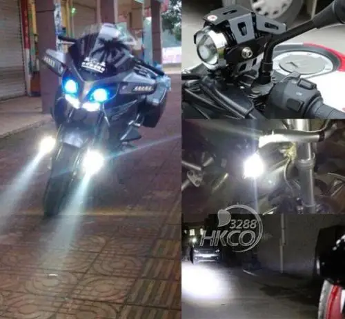 Черный U5 Светодиодный прожектор для мотоцикла Honda Yamaha BMW Kawasaki Suzuki KTM велосипедный