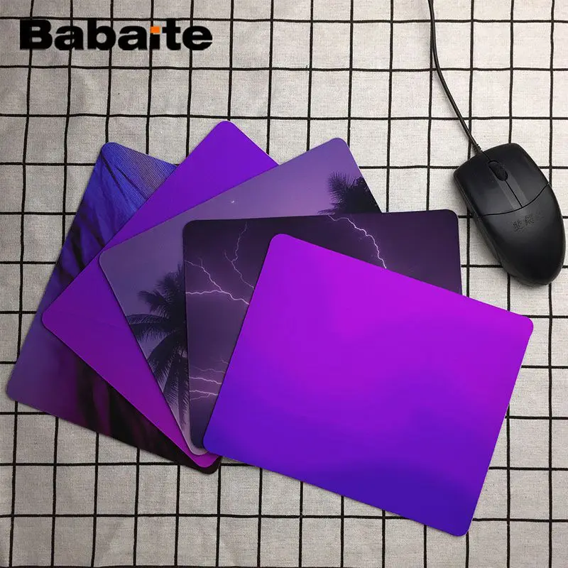 Babaite фиолетовый Подгонянный игровой коврик для мыши ноутбука Размер 18X22cm версия