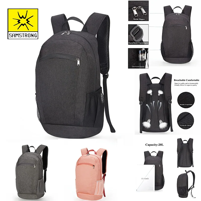 SAMSTRONG 20L рюкзаки школьный рюкзак для кемпинга сумка девочек мальчиков ноутбука