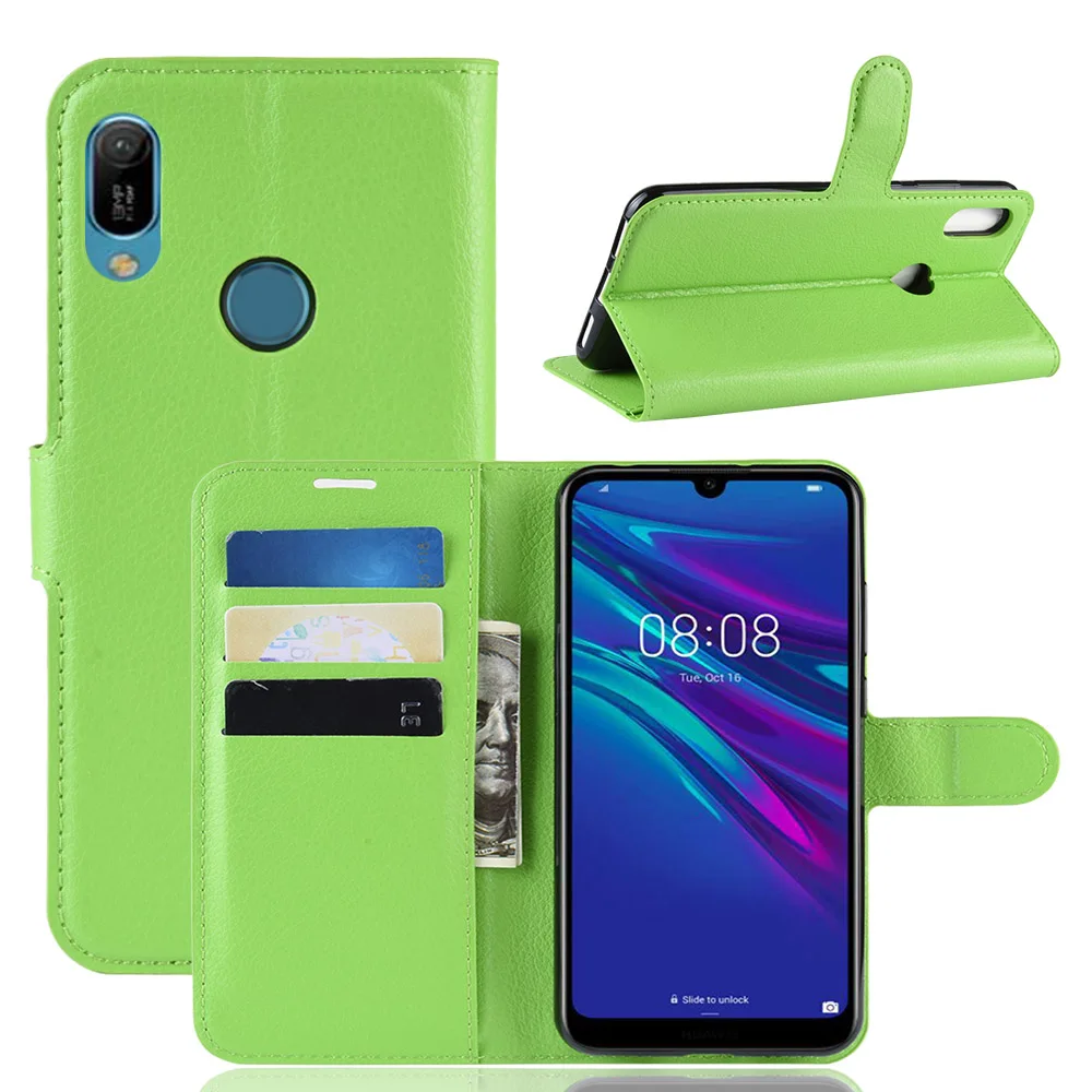 Litchi Grain Flip PU Leather Cover Case For Samsung Galaxy A20 A30 A50 Lychee Phone Bag | Мобильные телефоны и аксессуары