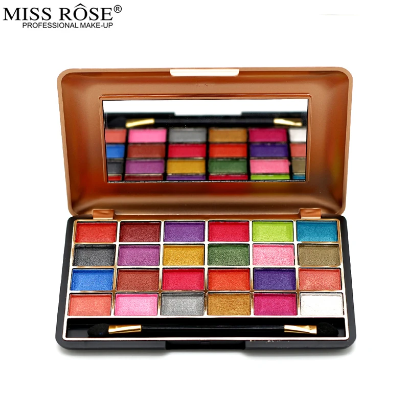 MISS ROSE макияж мерцающие тени для век Палитра 24 цвета Тени Палитра|shimmer eye shadow