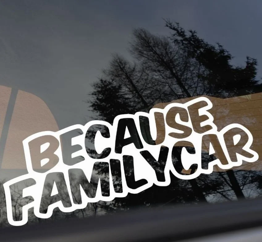 

familienauto 4 doors aufkleber Tuning sticker window sticker 12.5cm