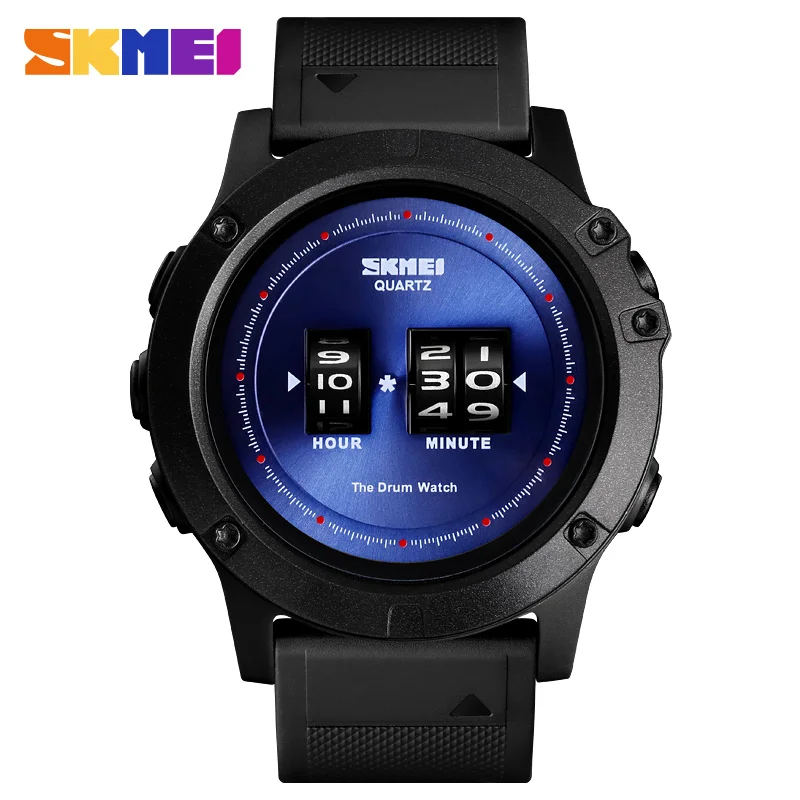 blue Новое поступление SKMEI Модные мужские кварцевые часы Relogio Masculino 1546 мужские часы 50 м водонепроницаемые мужские наручные часы - Цвет: blue