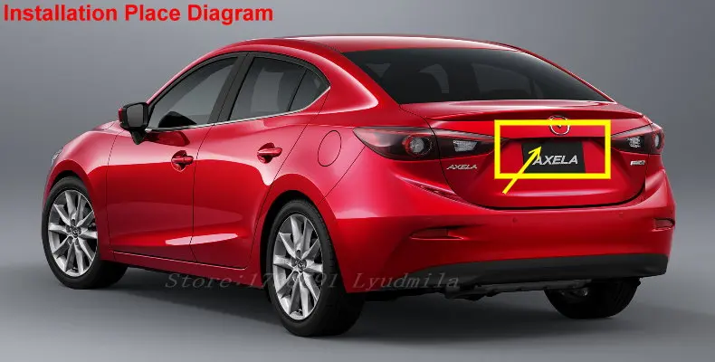 Автомобильная камера заднего вида для Mazda 3 Mazda 3 Axela BM Sedan~, камера заднего вида, комплекты, RCA и экран, совместимый