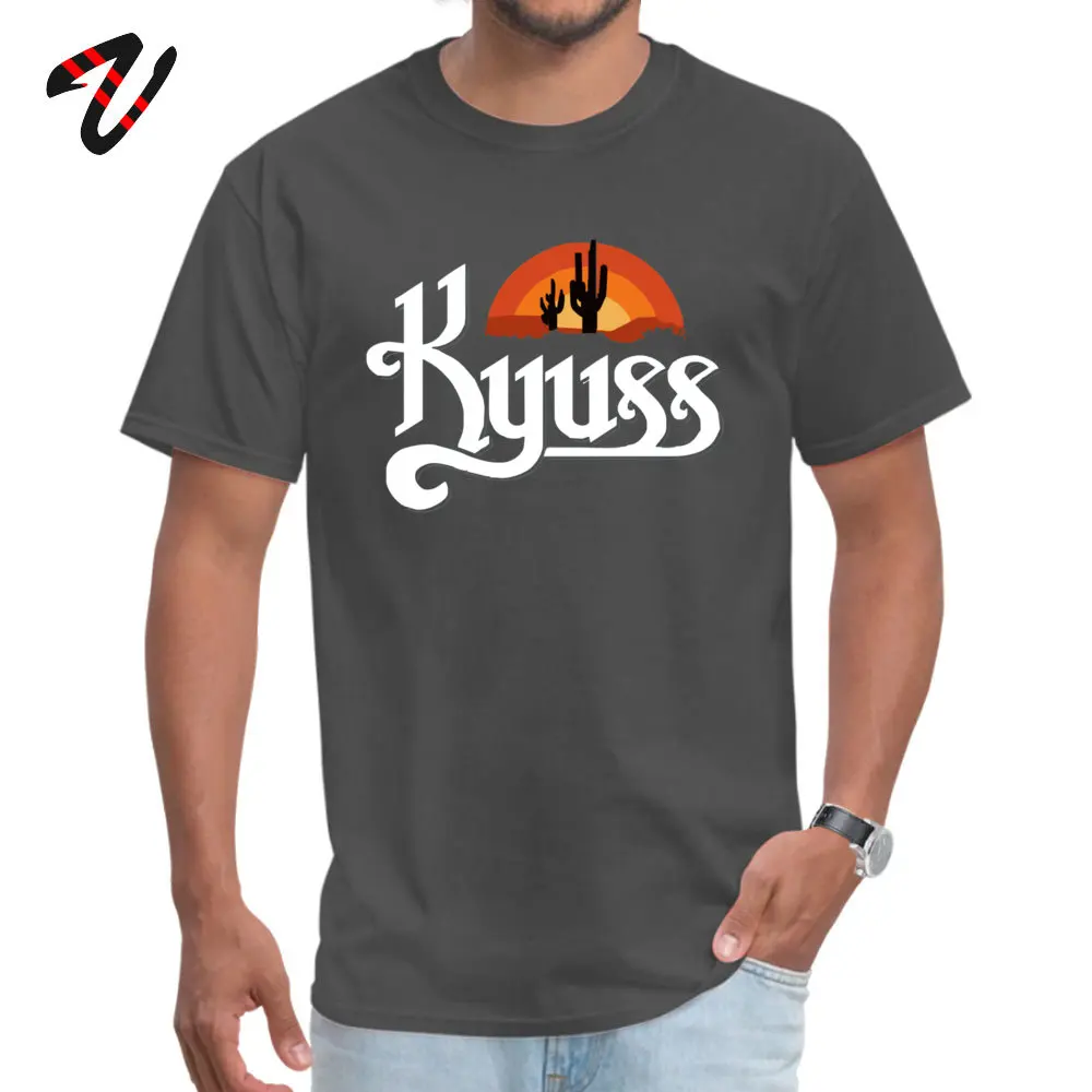 Распродажа повседневные футболки Kyuss Band с коротким рукавом круглым вырезом для