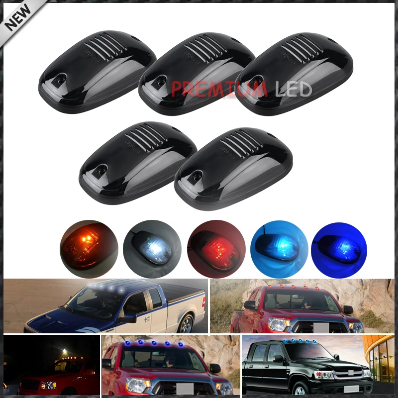 5 шт. Янтарный/красный/синий/голубой/белый Светодиодный Маркер для крыши кабины
