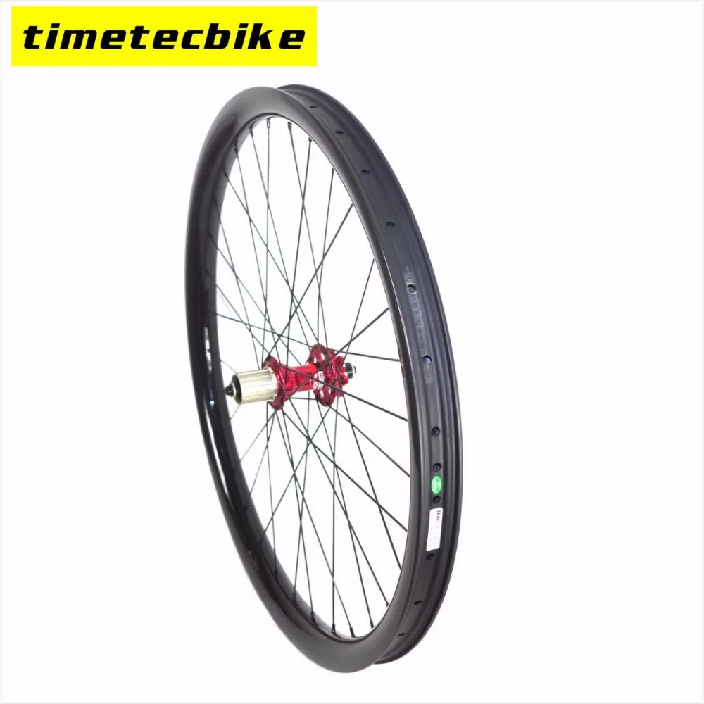 26er DH Mtb Углеродные колеса 40 мм ширина маленького размера круглой формы с