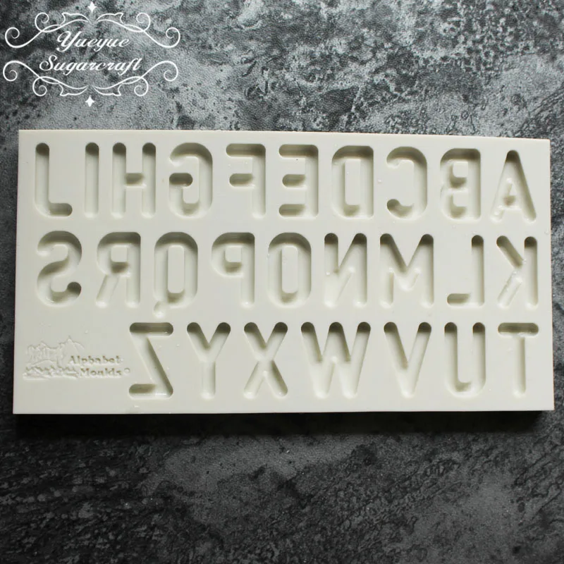 Yueyue Sugarcraft Newest Alphabet Silicone mold fondant cake decorating tools chocolate gumpaste | Дом и сад