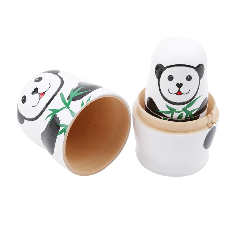 Пятислойная панда матрешка игрушки ручной работы сделай сам подарок русская