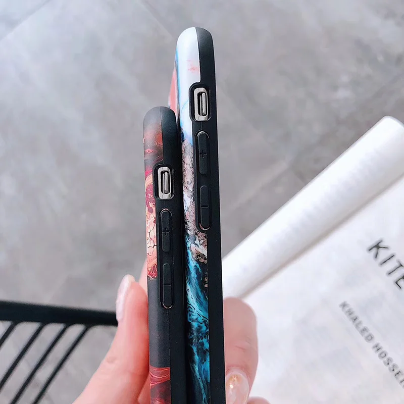 Винтаж Рок мрамор чехол для iPhone X XS Max XR матовый Мягкий силиконовый Fundas 8 7 6 S плюс