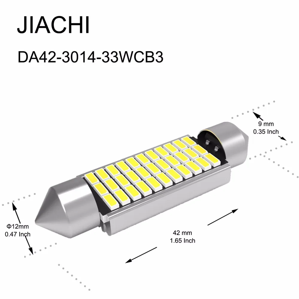JIACHI 100 x светодиодный светильник C5W оригинальных запчастей гирлянда 41 мм 42 CANBUS Error
