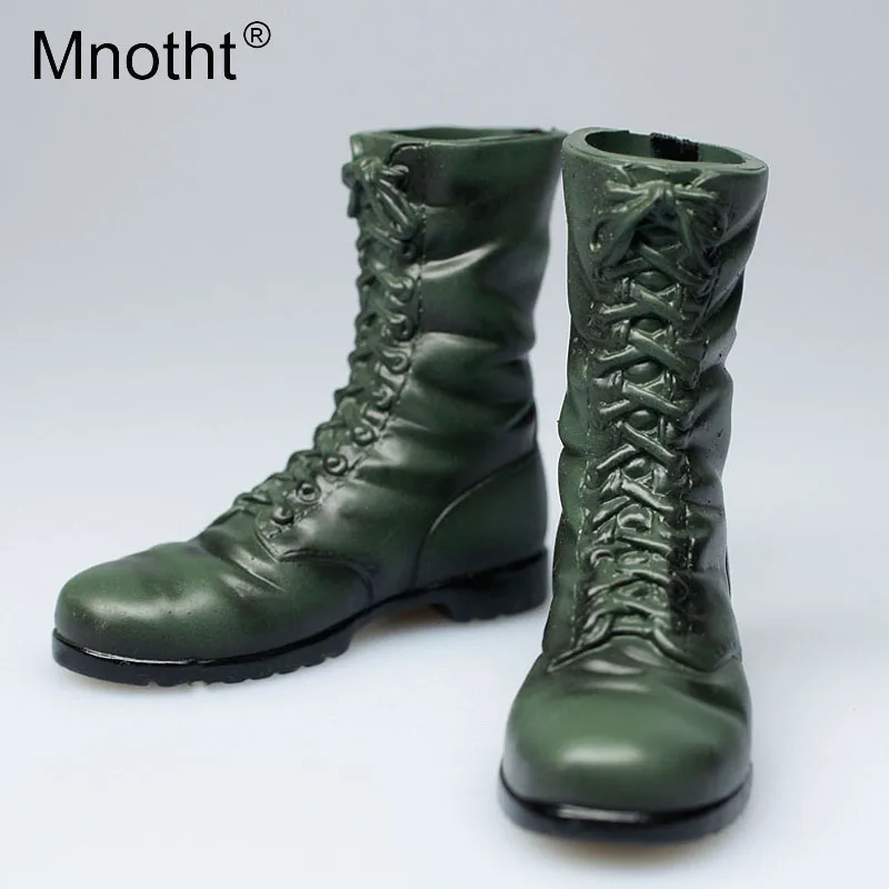 Фото Солдатские ботинки в масштабе 1/6 коричневые/армейские зеленые боевые модель