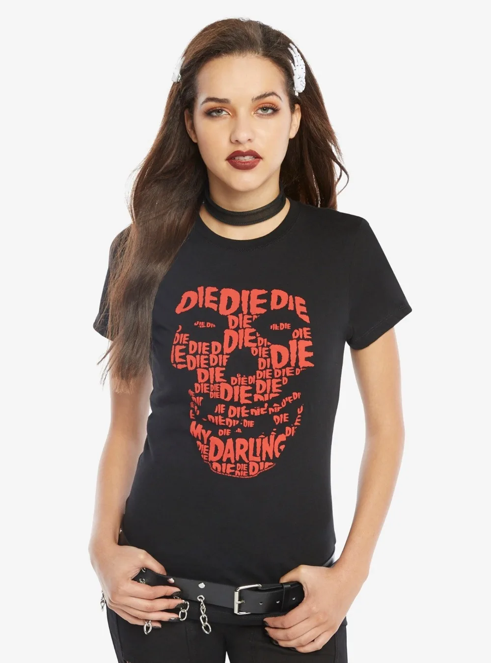 Футболка MISFITS DIE MY Dear FIEND с изображением черепа для девушек tumblr эстетичные