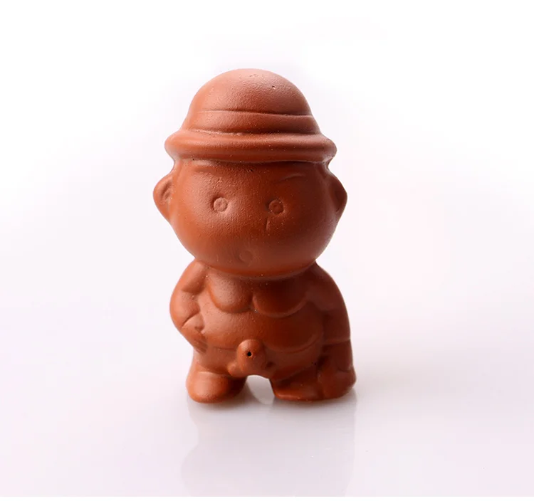 01(1pcs) Ручной работы прекрасный мальчик чай домашнее животное украшения Чай для домашних животных церемония играть Китайский Исин фиолетовый глина Чай Аксессуары - Цвет: 01(1pcs)