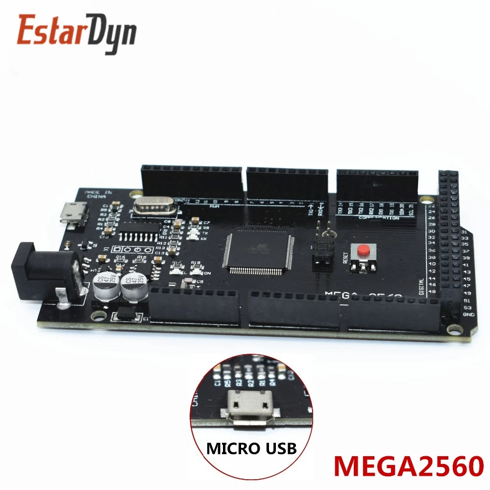1 шт. Мега 2560 R3 для MEGA2560 CH340G/ATmega2560-16AU MicroUSB. С загрузчика