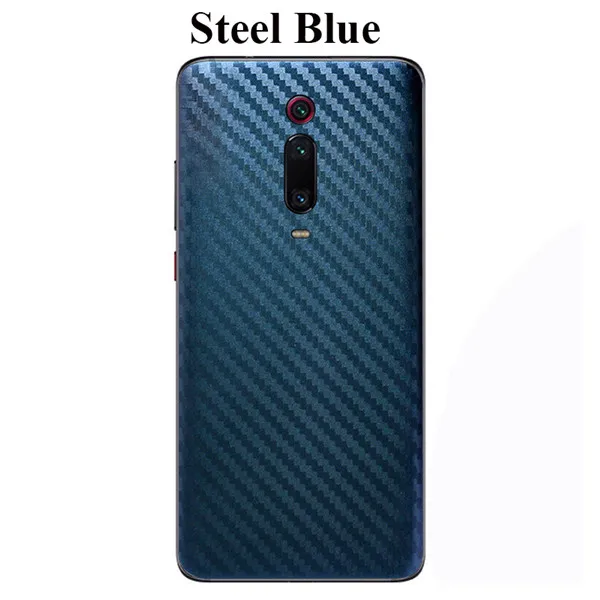 Steel Blue Для Xiao mi Red mi K20/K20Pro/mi 9 T/9 T Pro 6,3" 3D градиентное углеродное волокно полное заднее покрытие наклейка защитная пленка - Цвет: Steel Blue