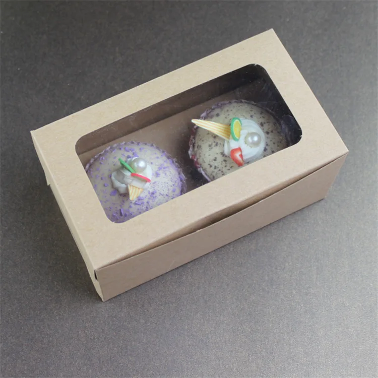 20 шт. белая Крафтовая простая кружка Подарочная коробка для торта конфет